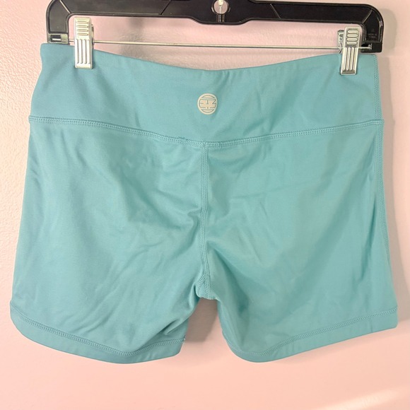 IAB MFG I Am Becoming Women Teal Athletic Compression Shorts Size 8 Medium Gym - Picture 2 of 7